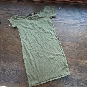 olive green Womans medium dress